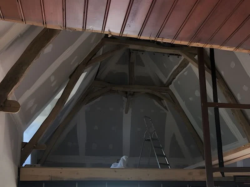 peinture intérieure mezzanine avant sarlat la canéda